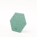 Hexagonal Morandi green earring organizer board with multiple holes for display - Hexagon Large Green