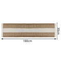 Brown and beige striped woven table runner with white tassels, 30x180cm size - Middle Cotton Thread Table Runner