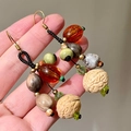 2511173a Crystal Beaded Walnut Pendant