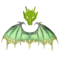 Green dragon cosplay set including realistic scale mask and membrane wings for party - New Green Dragon Set