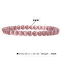 Pink cat eye stone beaded bracelet with 6mm beads and 19cm inner circumference - Pink Purple Cat Eye (FD6813) / 6mm/19cm