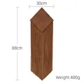 Boho woven cotton wall hanging with brown fringe and dark wood panel 30x88cm size - 30*88cm (400g) / Brown