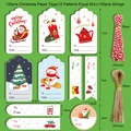 100pcs set of Christmas paper gift tags with 10 festive patterns and hanging strings - MC1-20.2 Style / 100 Pieces/Pack
