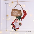 Pendaglio Babbo Natale con scritta Merry Christmas e molla decorativa rossa - Rosso (Babbo Natale con stella)
