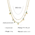 Specifiche dettagliate della collana a doppio strato con cuore e perle di giada verde - Collana a doppio strato con ciondolo a cuore in giada grossularia del Qinghai (SN22101520)