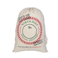 Christmas canvas drawstring gift bag with North Pole postal stamp and red rope closure - 49*68CM, HK-12 (North Pole Express)