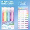 Set di 9 evidenziatori pastello Languo per journaling con dettagli a punta fine - Set di 9 Pastello Illuminante