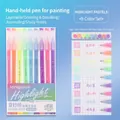 Languo 9-color pastel highlighter set for journaling with fine tip nib details - Highlight Pastel 9-Color Set