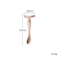 Rose gold T-shaped zinc alloy eye cream applicator with dimensions 75mm x 30mm - Small Rose Gold T-Shape (X0112)