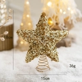 Sparkling gold glitter star tree topper with 18x15cm size for Christmas decoration - 15cm Gold Little Star