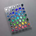 5D stereoscopische nagelsticker M147 met zilveren rand en 3D-regenboogeffect - Zegellak Stijl (M147) / Laser Regenboog