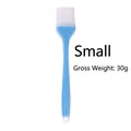Small light blue silicone oil brush for baking and BBQ, gross weight 30g with hanging hole - Semi-Transparent Small Oil Brush / Blue