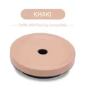 Khaki 710ml bubble tea cup lid with straw hole made of matte stainless steel - Fits 710ML Cups / Khaki
