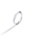 Adjustable 925 sterling silver ring with luminous zircon and a twist mobius design - Adjustable Open / Together Forever Glowing Ring (Men)