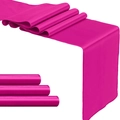 Fuchsia satin table runner featuring smooth silk texture and high gloss finish for weddings - Rose Red / 30cm*275cm