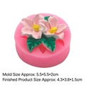 Roze siliconen vorm voor 3D-bloemenfondant met dubbele pioenroosontwerpen - Stijl 6 / Roze