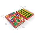 Roter Weihnachts Adventskalender mit 24 einzelnen Überraschungsfächern für DIY Geschenke - 24-Gitter Großer Weihnachtsbaum Blind Box / 25cm x 17cm x 4cm