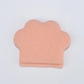 Pink cat paw shaped sponge for facial cleansing and makeup removal with soft texture - XL Cat Paw Cleansing Puff / Light Orange
