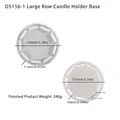 Large resin candle holder mold, 134mm diameter translucent silicone base with slots - D5156-1A Candle Holder Base Mold Large