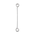 Silver stainless steel double eye pin connector for DIY jewelry earring making - Double Loop 30*0.7mm Silver Style (KLJ534-Z)