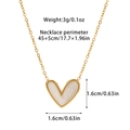 Vista detallada del colgante de corazón con nácar que muestra dimensiones y peso real - Estilo 2-Corazón de nácar (1.6cm)
