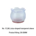 Lotus style transparent silicone chair leg protector for 29-35mm feet, size medium - No.12 Medium Lotus (29-35mm)