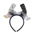 Creative New Year Eve party headband with glitter champagne glasses and black tulle - Tulle Champagne Glass (1)