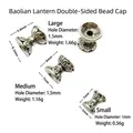 Vintage silver lotus bead caps in three sizes for DIY jewelry and Buddhist bead crafting - Lotus Lantern Base Small
