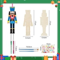 DIY Wooden Nutcracker wind chime kit with paint brushes and chime tubes for kids - 12Pcs Nutcracker Kit
