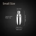 280ml small stainless steel cocktail shaker with polished silver finish and 116g weight - Small Cocktail Shaker【250ml】