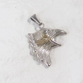 Silver eagle head animal pendant accessory crafted from high-quality polished metal - Eagle Head / Steel