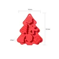 Red Christmas silicone baking mold with 6 cavities including snowflake and tree shapes - YH677 Christmas Tree 6-Cavity Mold / Red
