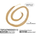 Detail showing two-tone stainless steel multi-layer necklace with size and weight specs - Mixed Color Necklace (89+5cm)