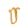 Minimalist gold U-shaped nose ring clip with polished metallic finish for unisex - Aries / Gold