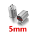 Stainless steel 5mm inner diameter cylinder connector clasp for DIY jewelry in silver finish - Inner 5mm / Steel