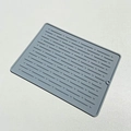 Grey silicone drying mat with raised textures for drainage and heat resistance - Small (19.5x14.5cm) / Mud Grey