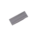 Elastic solid gray sports headband made of breathable knitted cotton fabric - Gray