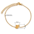 Bracelet en acier titane doré 18 carats avec un pendentif délicat en forme d'ananas - Style Ananas (SZ-252)