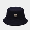 Chapeau bob vintage bleu foncé pour homme en toile avec écusson rétro denim supplies - M(56-58cm) / Bleu marine
