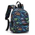 Kids 10.6 inch dinosaur skeleton backpack in navy blue with ergonomic straps - Dark Blue Dinosaur Bone
