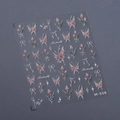 Adesivi per unghie olografici con farfalle e tulipani effetto laser stile M-558 - Stile Rilievo Tulipano Farfalla Olografica (M558)