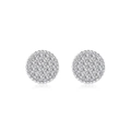 Elegante S925 sterling zilveren ronde oorknopjes met glinsterende micro-pave zirkonia - 925 zilver / 925 zilver
