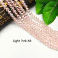Faceted light pink AB crystal glass beads for DIY jewelry making and garment accessories - Size 1 (Approx 2mm) / Water Pink AB