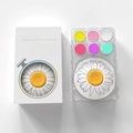 Electric baby nail trimmer kit with white daisy design and 6 colorful grinding heads - Set of 6 Heads / Chinese Color Box / Daisy White