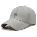 Light grey quick-dry baseball cap with dark grey embroidered LEGE logo - Adjustable / Light Gray