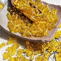 Translucent yellow bamboo-style glass bead for handmade DIY jewelry making projects - Transparent Yellow (Brushed 6x12mm)