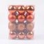 Set of 12 rose gold Christmas baubles in transparent box for holiday tree decoration - 24Pcs/4cm / Bronze
