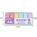 Set of 6 colorful mini bear-shaped pill highlighters in a clear storage box - Little Bear (RM-1520)