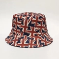 Unisex Union Jack print bucket hat featuring classic red, white, and blue British flag design - 1# UK Flag