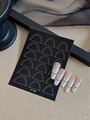 French tip nail art stickers YT 08 with gradient nude rhinestones press-on nails - French Style (YT08)